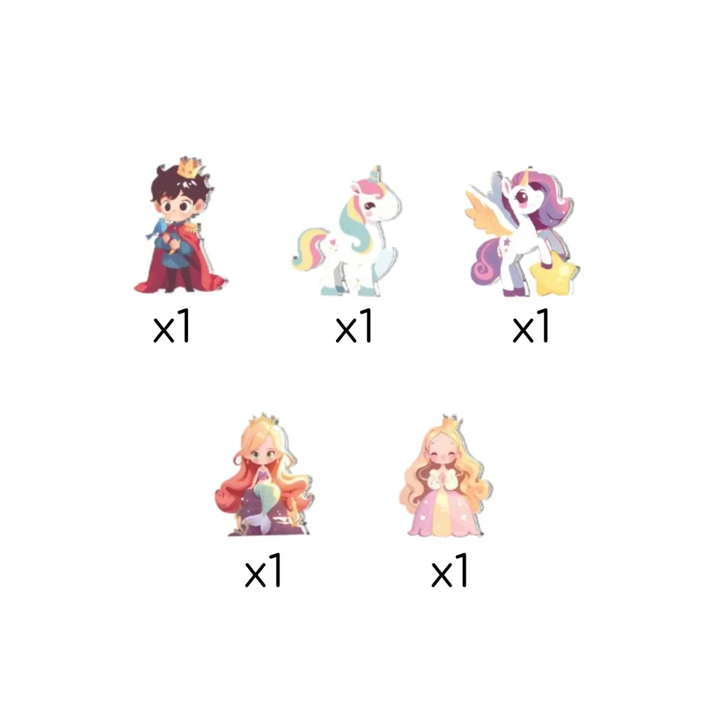 WOOPIE Klocki Magnetyczne Konstrukcyjne 3D Zestaw Edukacyjny Bajkowy Zamek 55el.