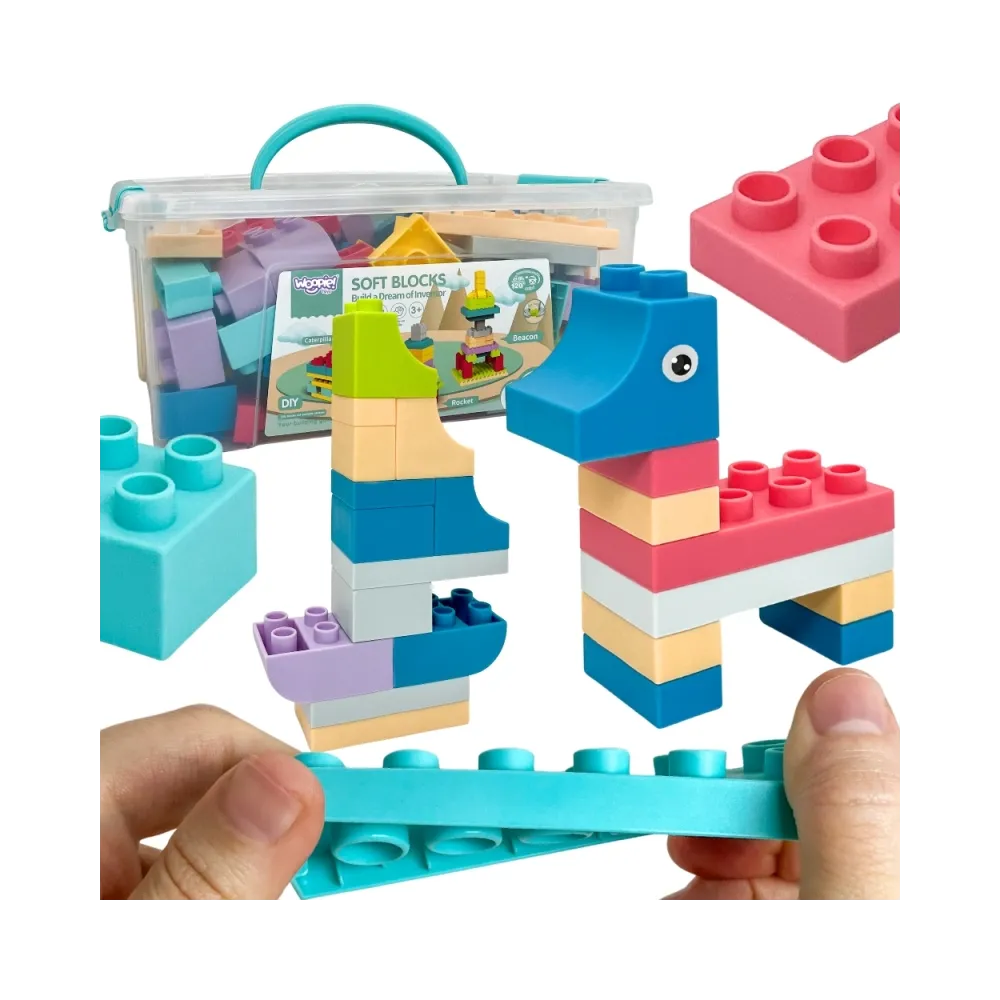 WOOPIE Klocki Soft Blocks Zestaw 99 Elementów w Pudełku