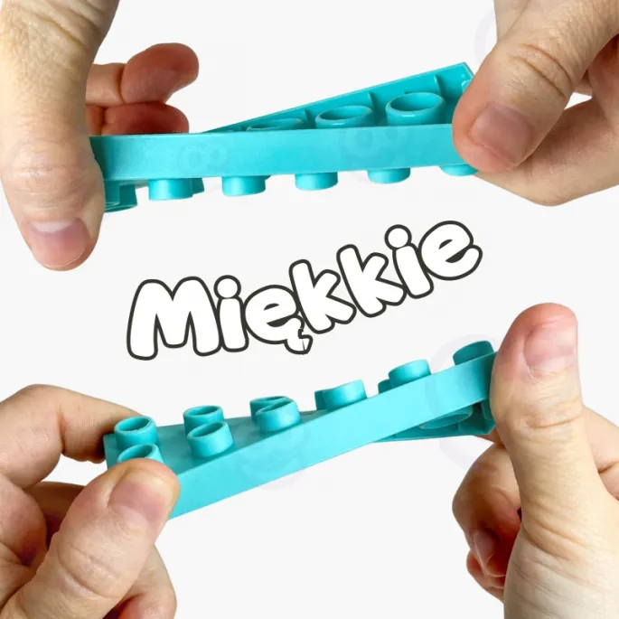 Praktyczne pudełko z klockami Soft Blocks