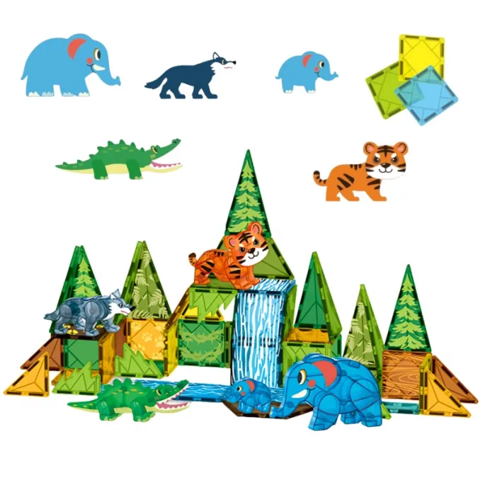 Klocki edukacyjne z figurkami zwierząt