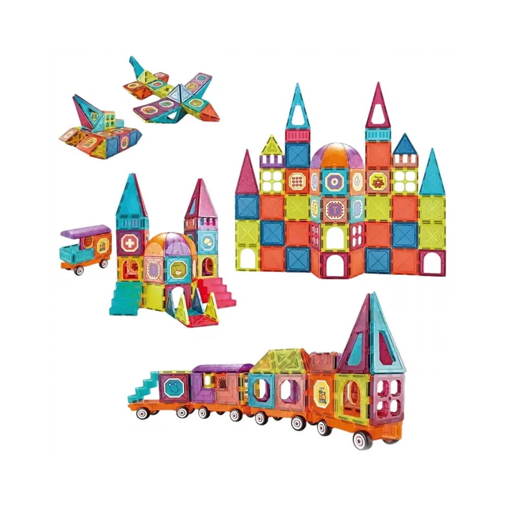 WOOPIE Klocki Magnetyczne 3D Zestaw Pociąg 71el.