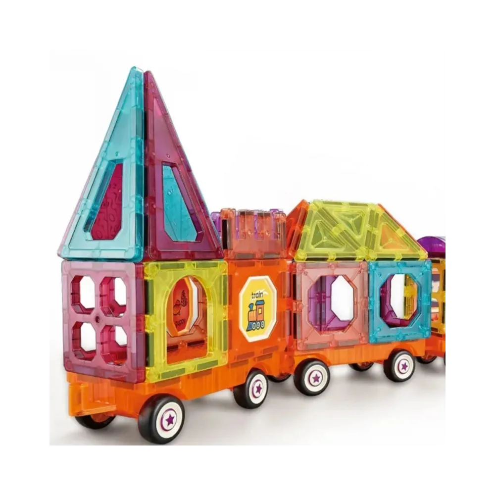 WOOPIE Klocki Magnetyczne 3D Zestaw Pociąg 71el.