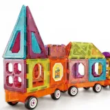 WOOPIE Klocki Magnetyczne 3D Zestaw Pociąg 71el.