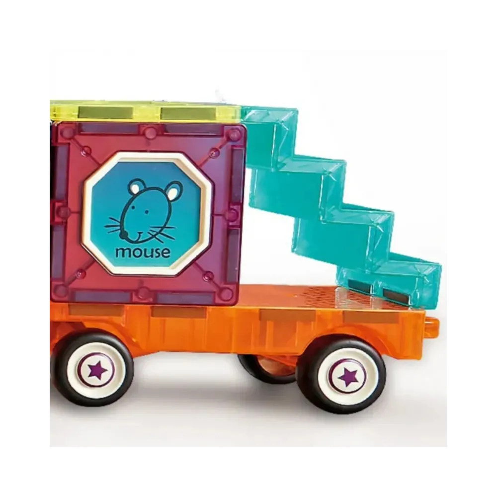 WOOPIE Klocki Magnetyczne 3D Zestaw Pociąg 71el.