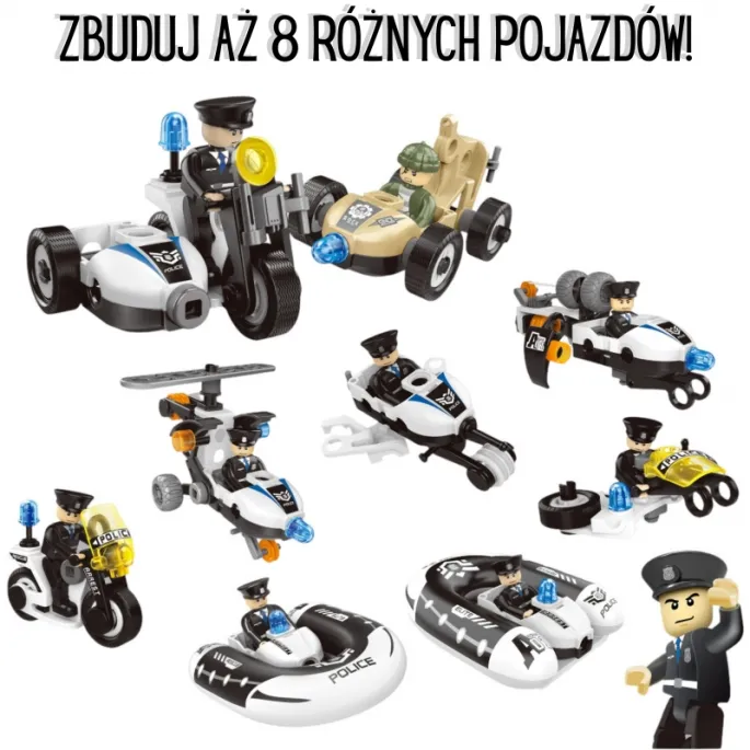 Zestaw klocków Woopie dla małych policjantów