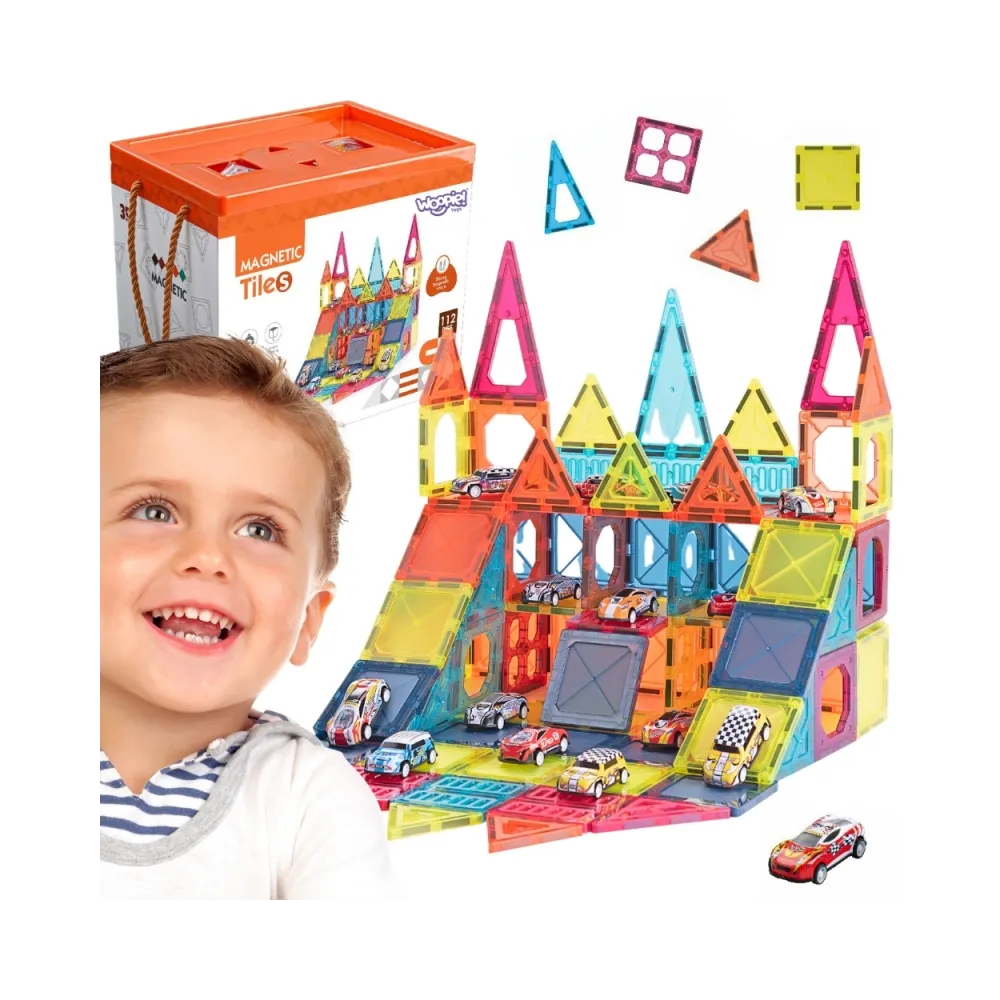 WOOPIE Magnetyczne Klocki Konstrukcyjne 7,5 cm Parking 112 el