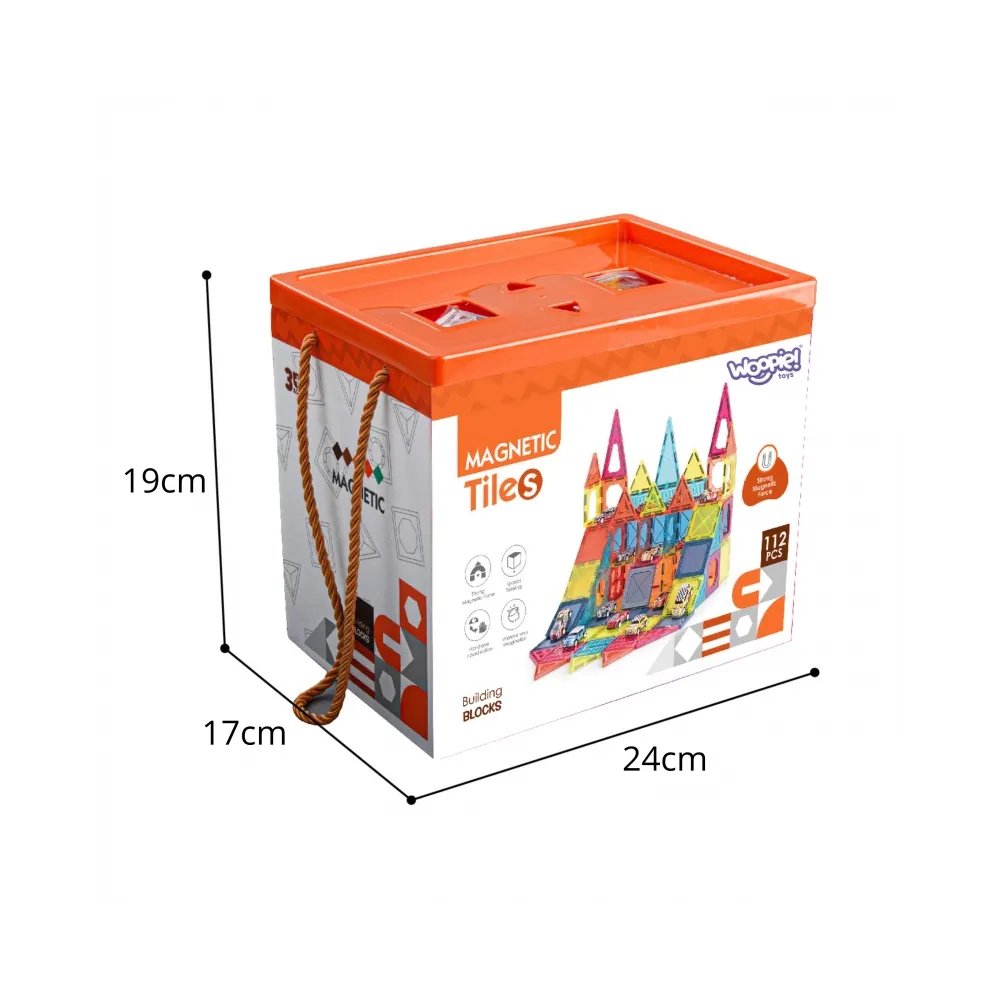 WOOPIE Magnetyczne Klocki Konstrukcyjne 7,5 cm Parking 112 el