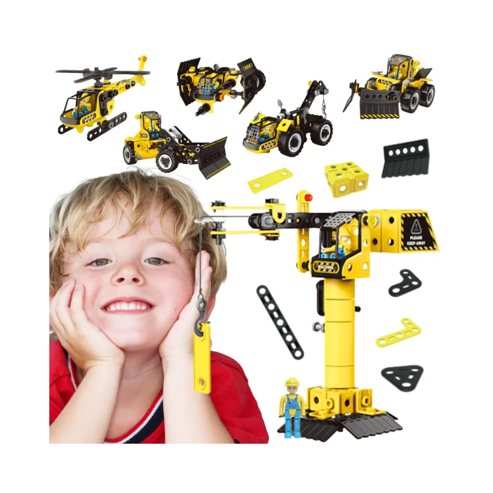 WOOPIE Zestaw Konstrukcyjny Pojazdy Budowlane STEAM 6w1 223 el.