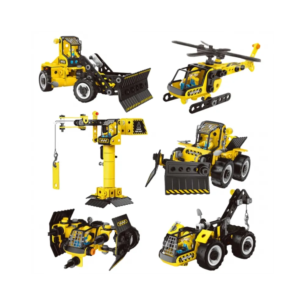 WOOPIE Zestaw Konstrukcyjny Pojazdy Budowlane STEAM 6w1 223 el.