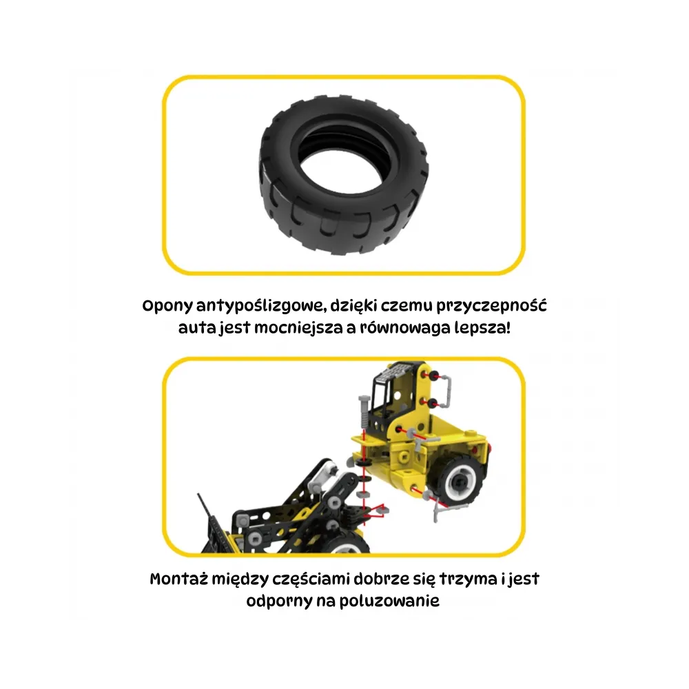 WOOPIE Zestaw Konstrukcyjny Pojazdy Budowlane STEAM 6w1 223 el.