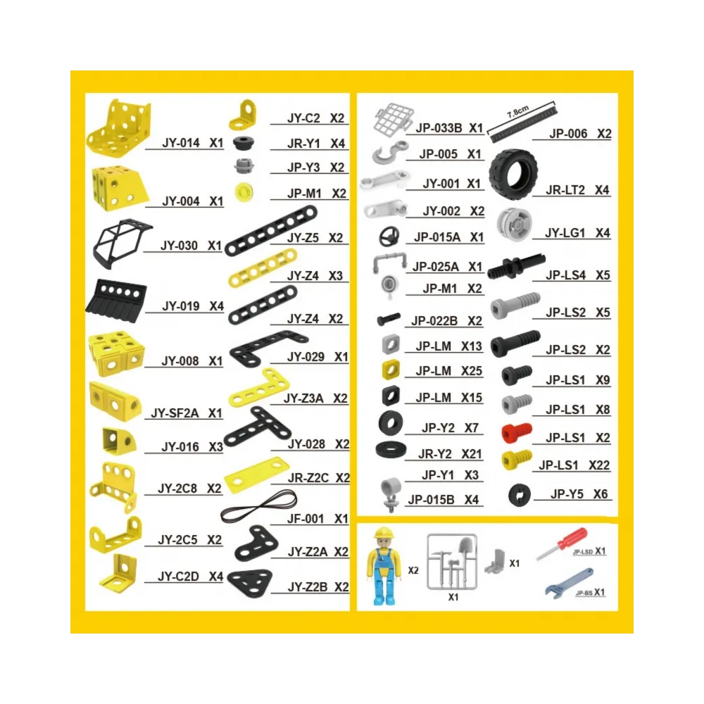 WOOPIE Zestaw Konstrukcyjny Pojazdy Budowlane STEAM 6w1 223 el.