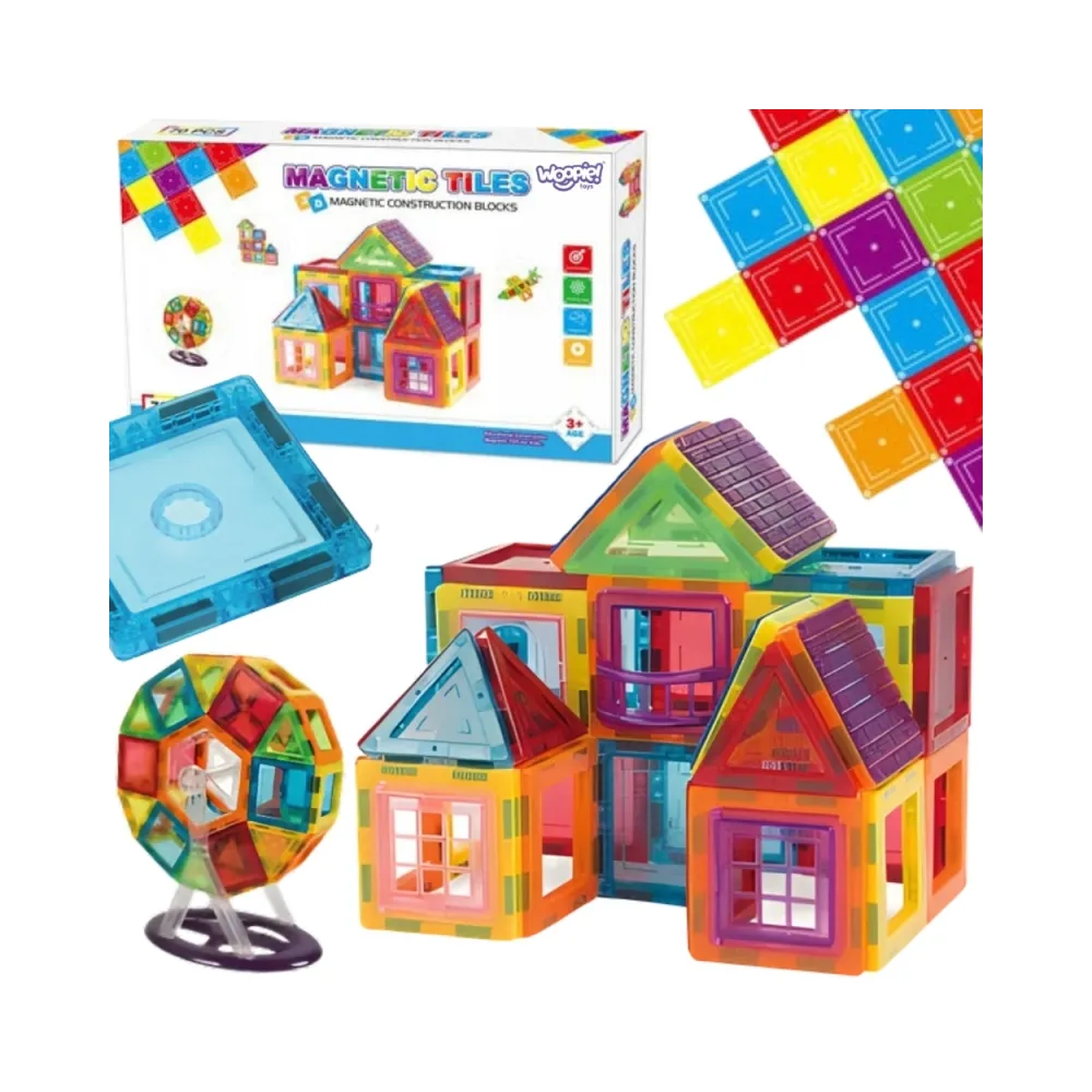 WOOPIE Klocki Magnetyczne 3D Edukacyjne Panele Dla Dzieci