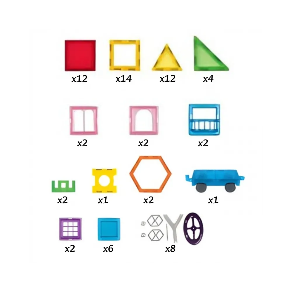 WOOPIE Klocki Magnetyczne 3D Edukacyjne Panele Dla Dzieci