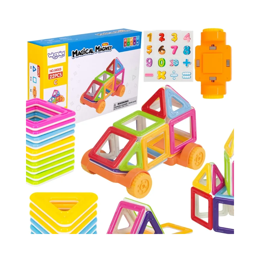 WOOPIE Klocki Magnetyczne Pojazd Mini Budowle STEAM 22el.