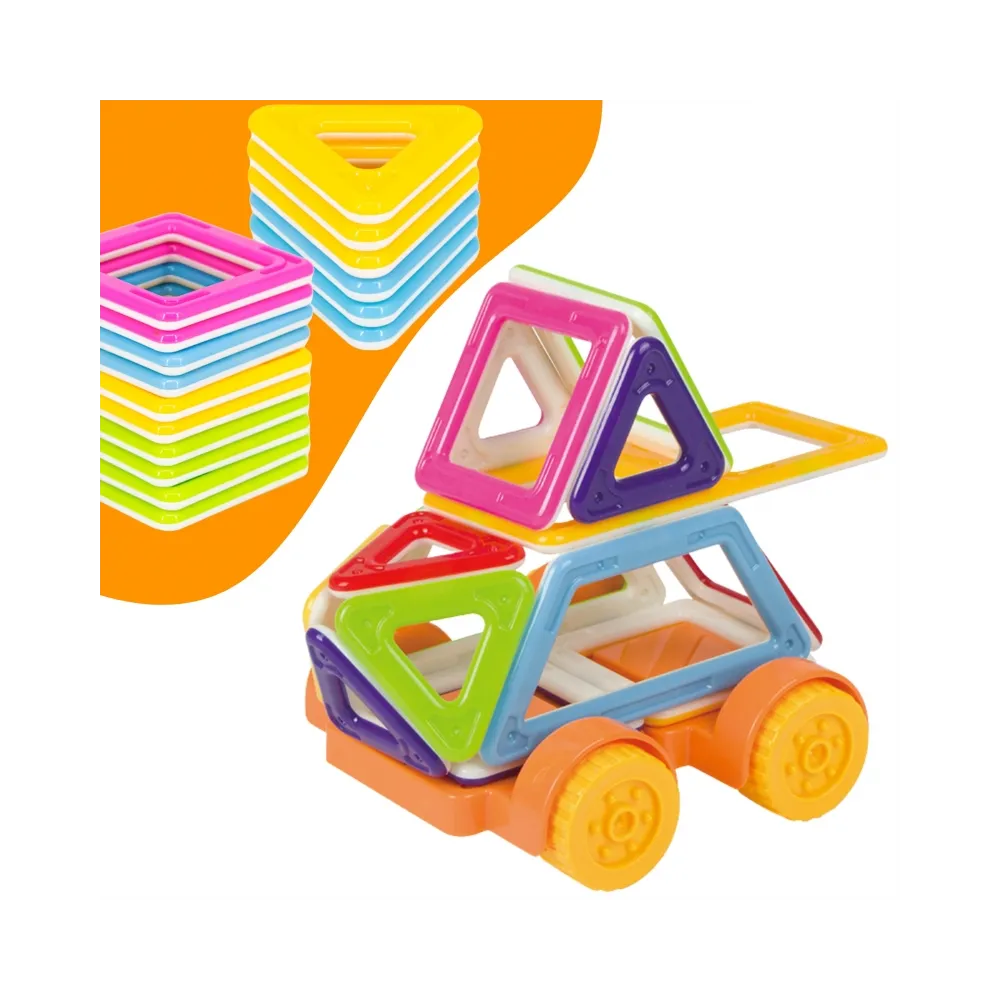 WOOPIE Klocki Magnetyczne Pojazd Mini Budowle STEAM 22el.