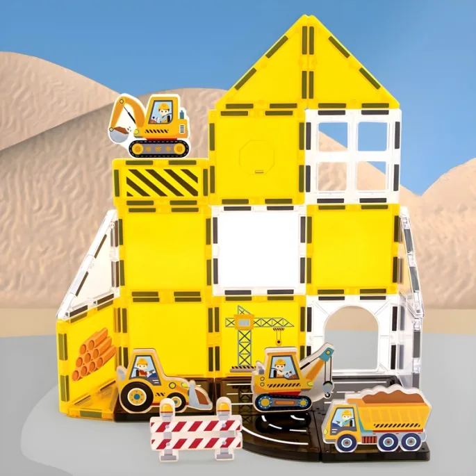 Kolorowe klocki konstrukcyjne z silnymi magnesami neodymowymi