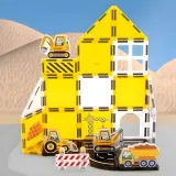 WOOPIE Magneyczne Klocki Konstrukcyjne 7,5 cm Plac Budowy STEAM 47 el.