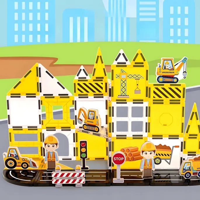 Magnetyczne klocki rozwijające kreatywność i motorykę małą