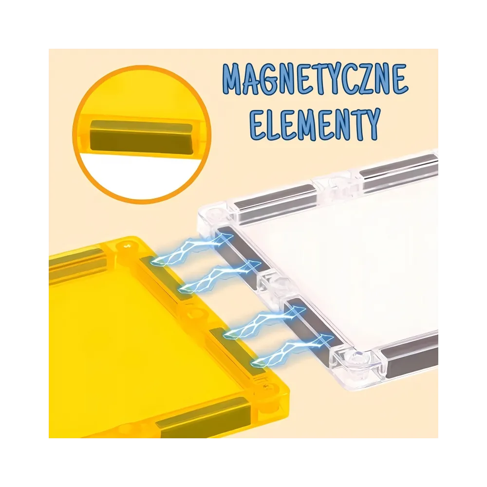WOOPIE Magneyczne Klocki Konstrukcyjne 7,5 cm Plac Budowy STEAM 47 el.