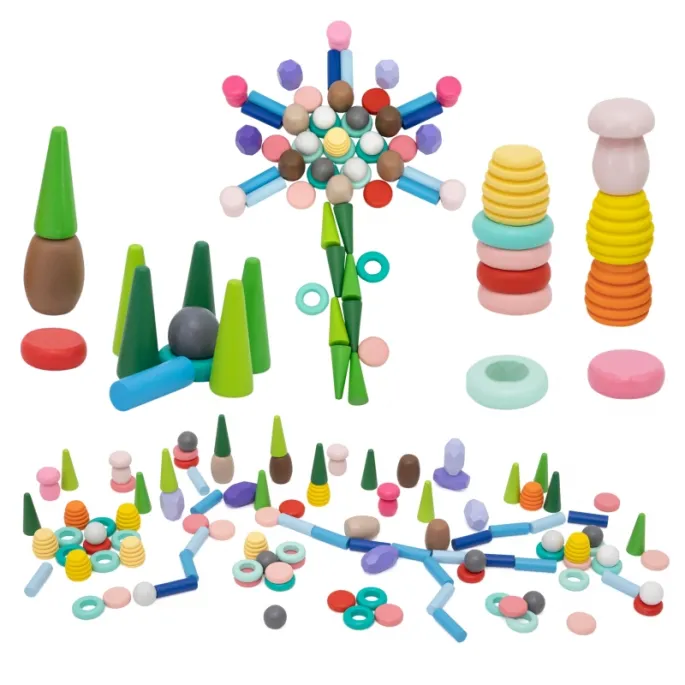 Zestaw klocków motywujących do kreatywnej zabawy i nauki.