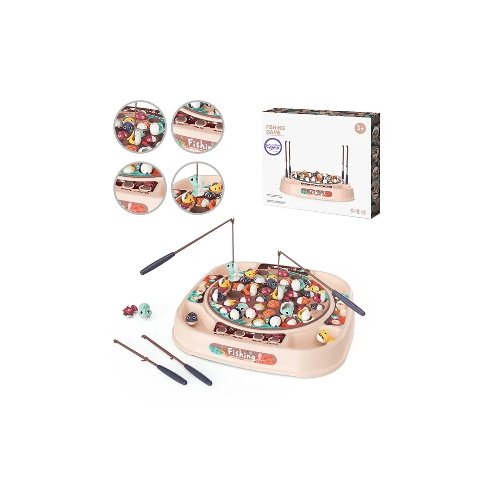 WOOPIE Gra Łowienie Rybek Zestaw 4 Wędki 50 el.