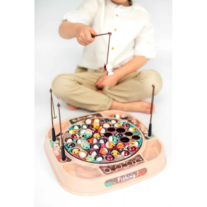 Jasne kolory wędek i rybek przyciągające dzieci