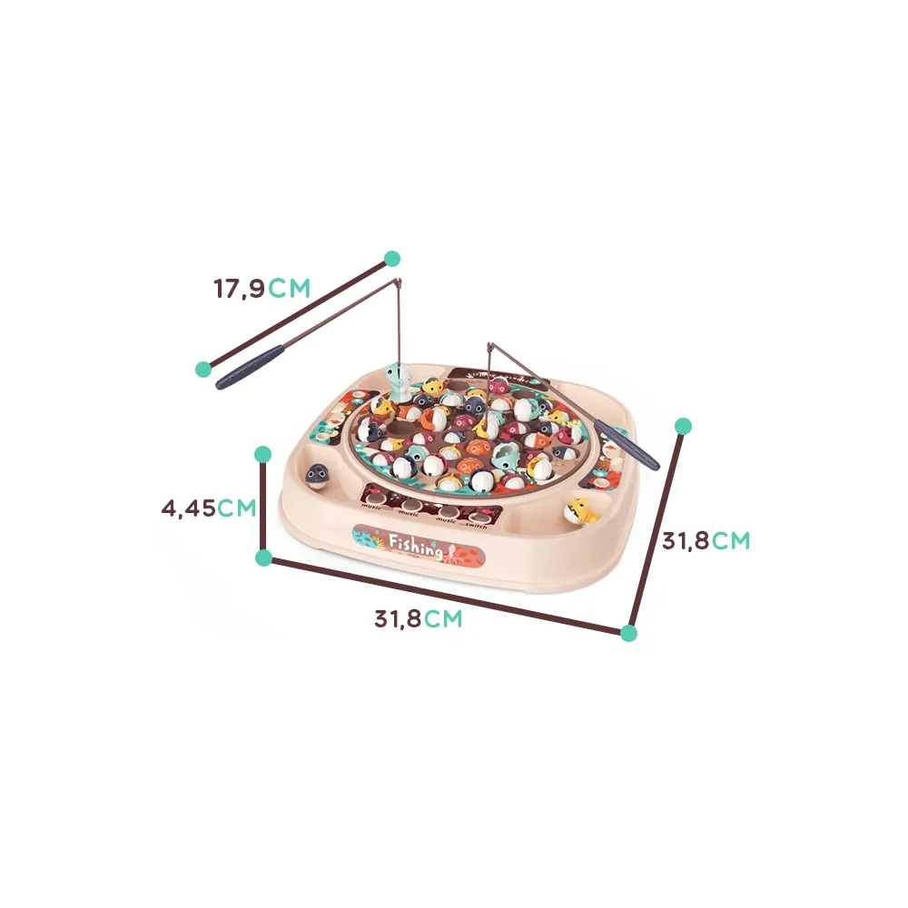 WOOPIE Gra Łowienie Rybek Zestaw 4 Wędki 50 el.