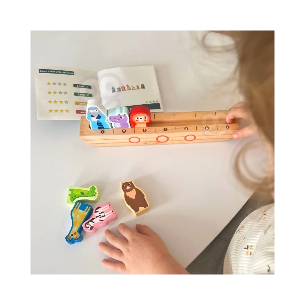 TOOKY TOY Drewniana Układanka Łamigłówki dla Dzieci Noe i Zwierzęta