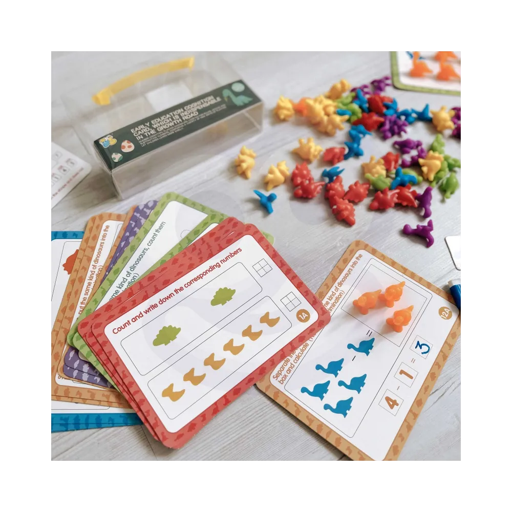 WOOPIE Zestaw Edukacyjny Nauka Liczenia Montessori Sorter Dinozaury 95 el.