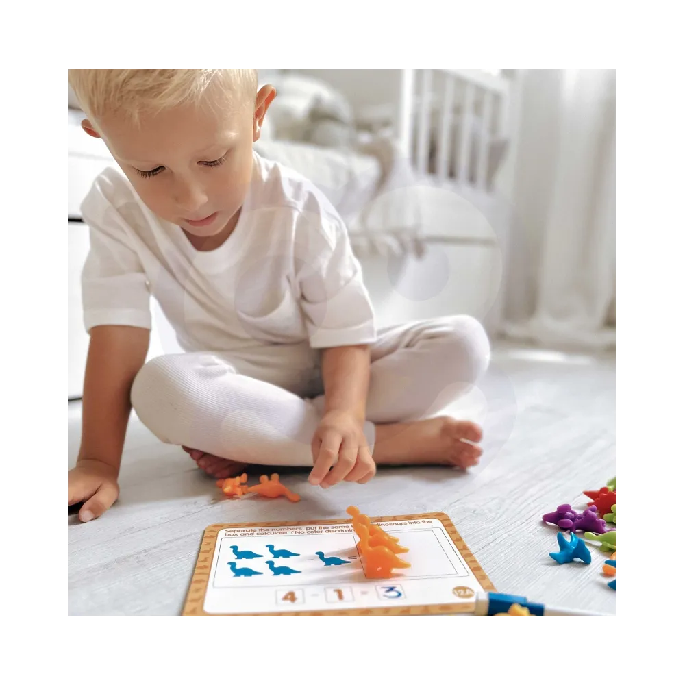 WOOPIE Zestaw Edukacyjny Nauka Liczenia Montessori Sorter Dinozaury 95 el.