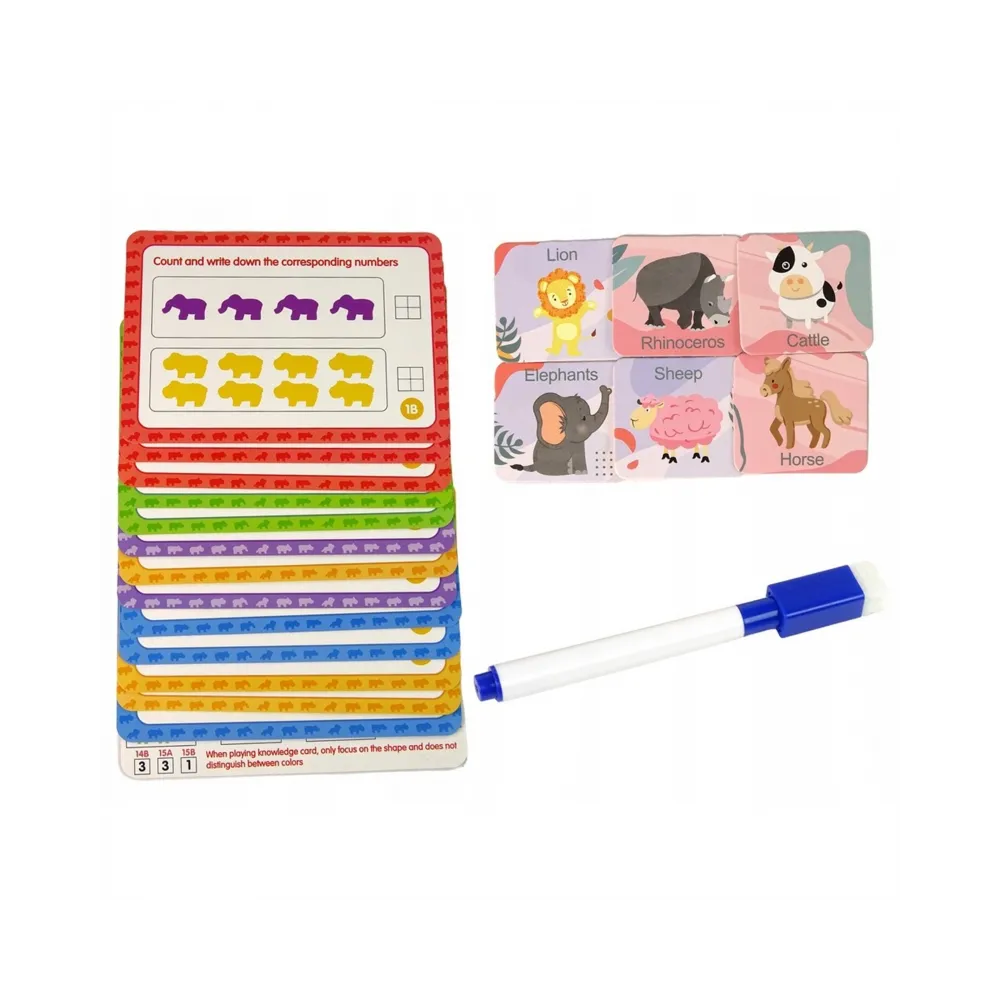 WOOPIE Zestaw Edukacyjny Nauka Liczenia Montessori Sorter Kolorów Zwierzęta 83 el.