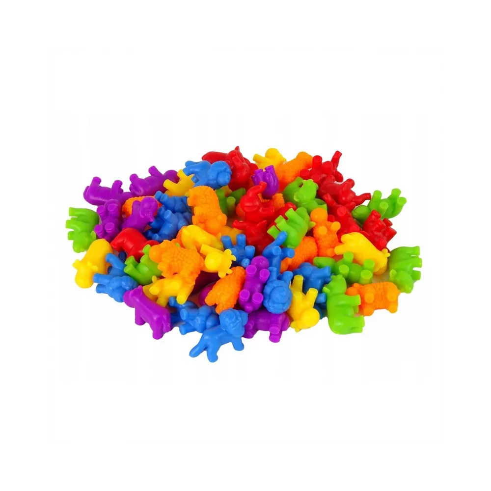 WOOPIE Zestaw Edukacyjny Nauka Liczenia Montessori Sorter Kolorów Zwierzęta 83 el.