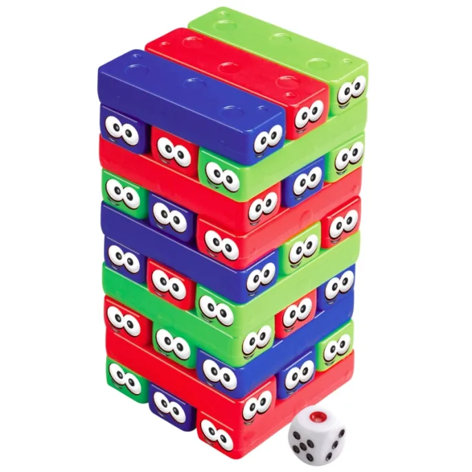 Zręcznościowa gra z kolorowymi klockami dla rodziny