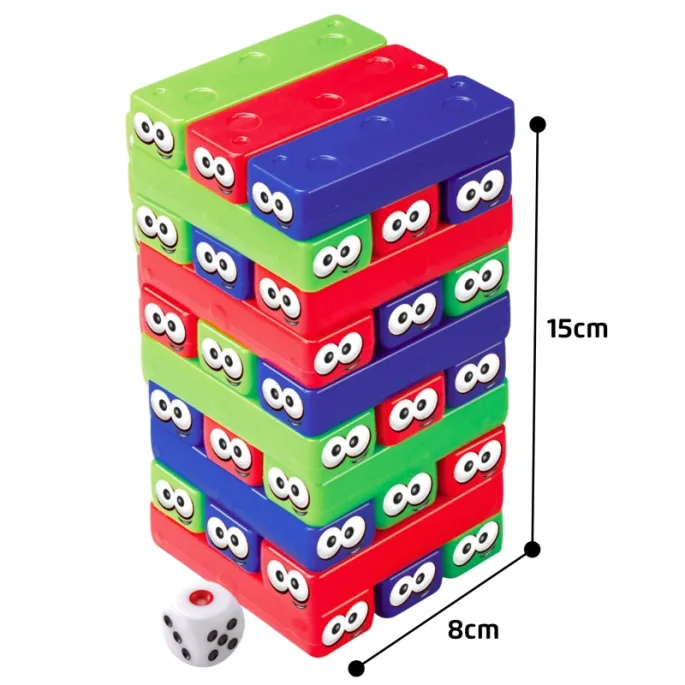 Kostka do gry w chwiejącą wieżę, nauka przez zabawę