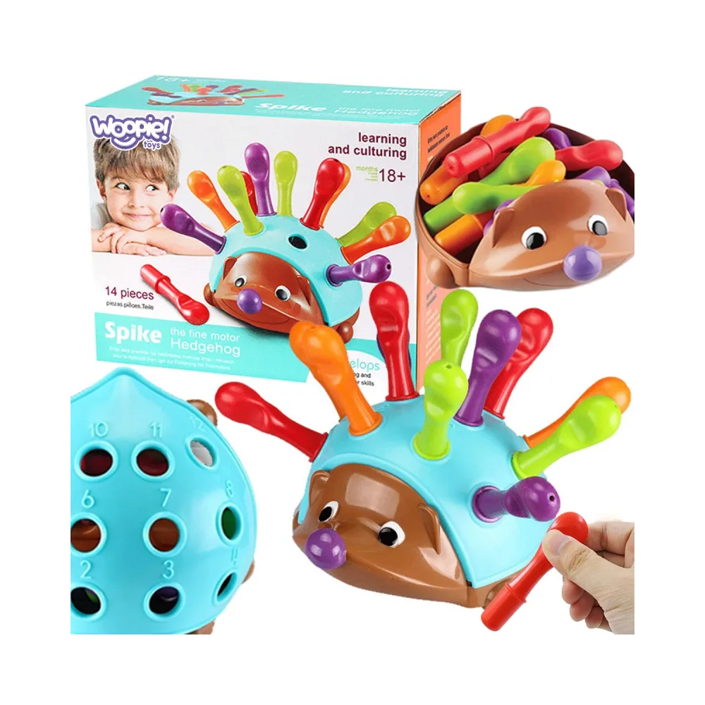 WOOPIE Gra Zręcznościowa Jeżyk Sorter Montessori Nauka Liczb i Kolorów 4w1