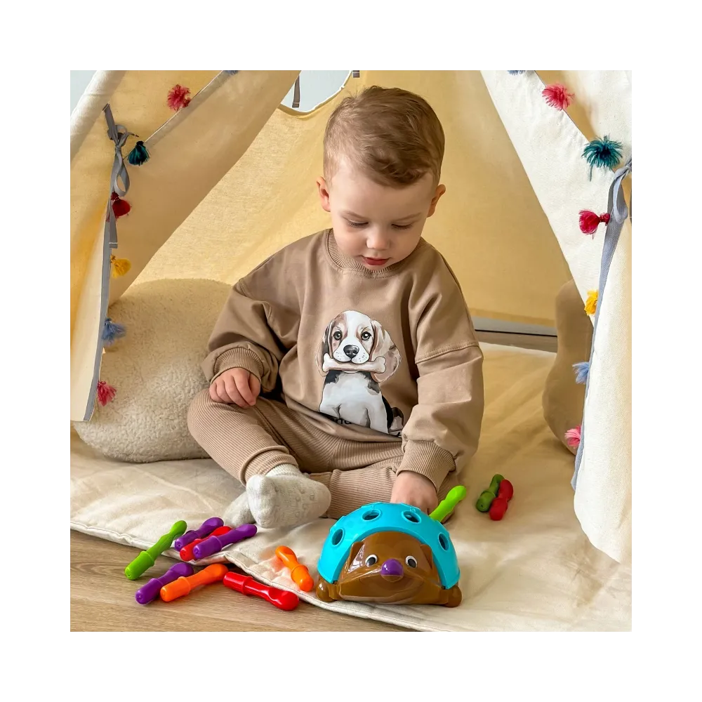 WOOPIE Gra Zręcznościowa Jeżyk Sorter Montessori Nauka Liczb i Kolorów 4w1