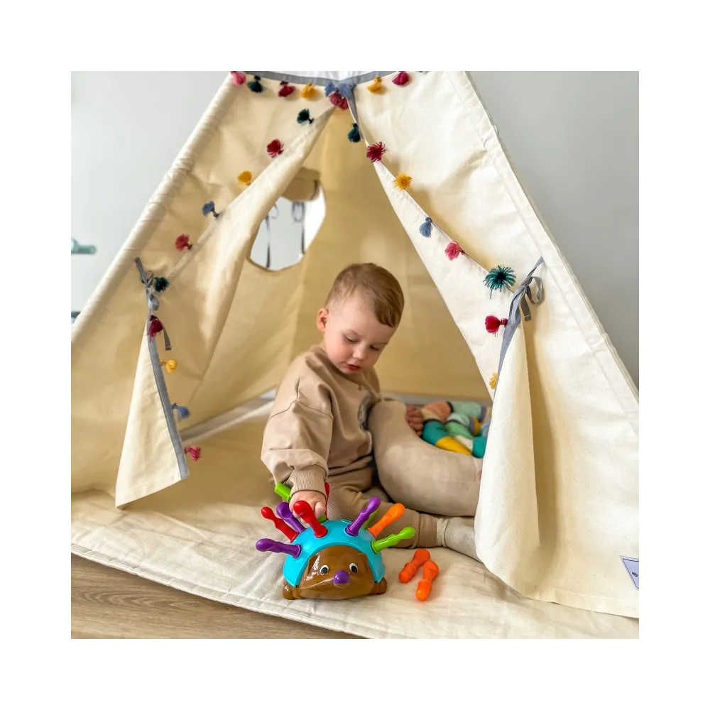 WOOPIE Gra Zręcznościowa Jeżyk Sorter Montessori Nauka Liczb i Kolorów 4w1