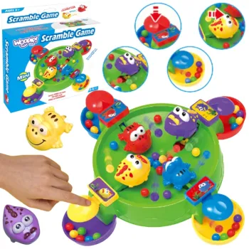 WOOPIE Gra Zręcznościowa Planszowa GŁODNE WESOŁE ŻABKI I KROKODYLKI 3+