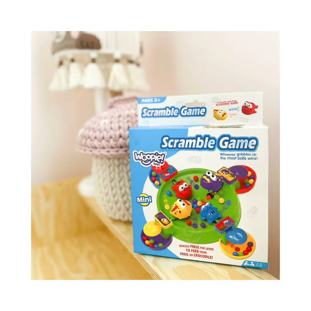 WOOPIE Gra Zręcznościowa Planszowa GŁODNE WESOŁE ŻABKI I KROKODYLKI 3+