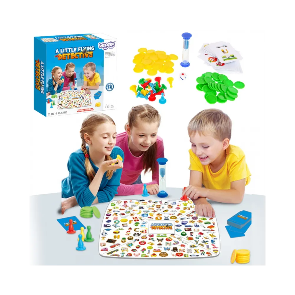 WOOPIE Gra Planszowa 2w1 Mały Detektyw + Chińczyk