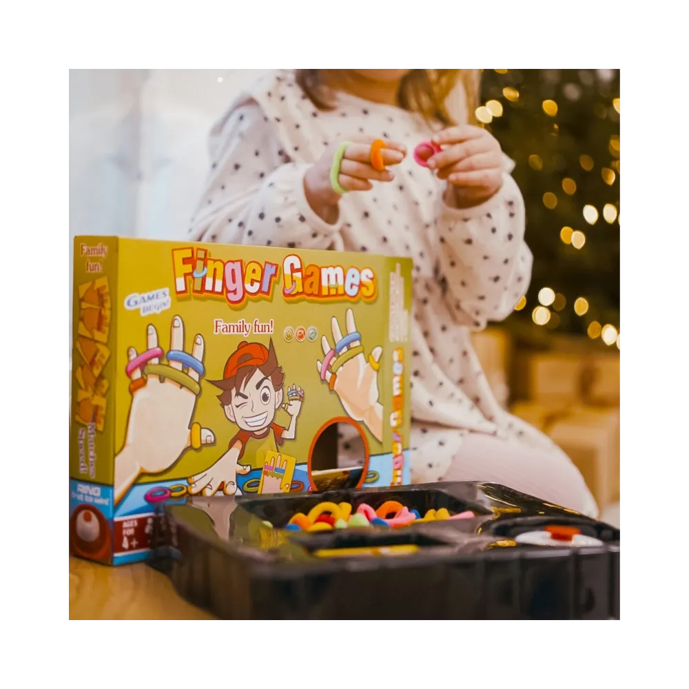 WOOPIE Gra Zręcznościowa FINGER GAMES Kolorowe Gumki 4+