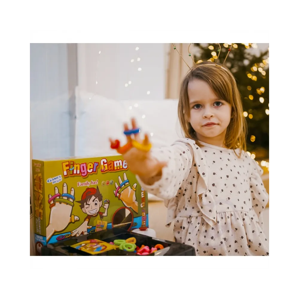 WOOPIE Gra Zręcznościowa FINGER GAMES Kolorowe Gumki 4+