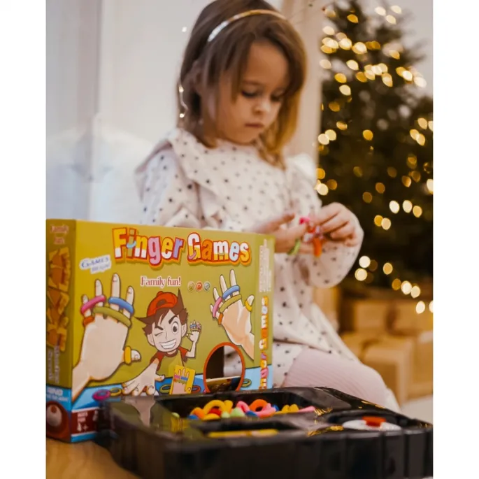 Rodzinna gra z kolorowymi gumkami - idealna na spotkania.