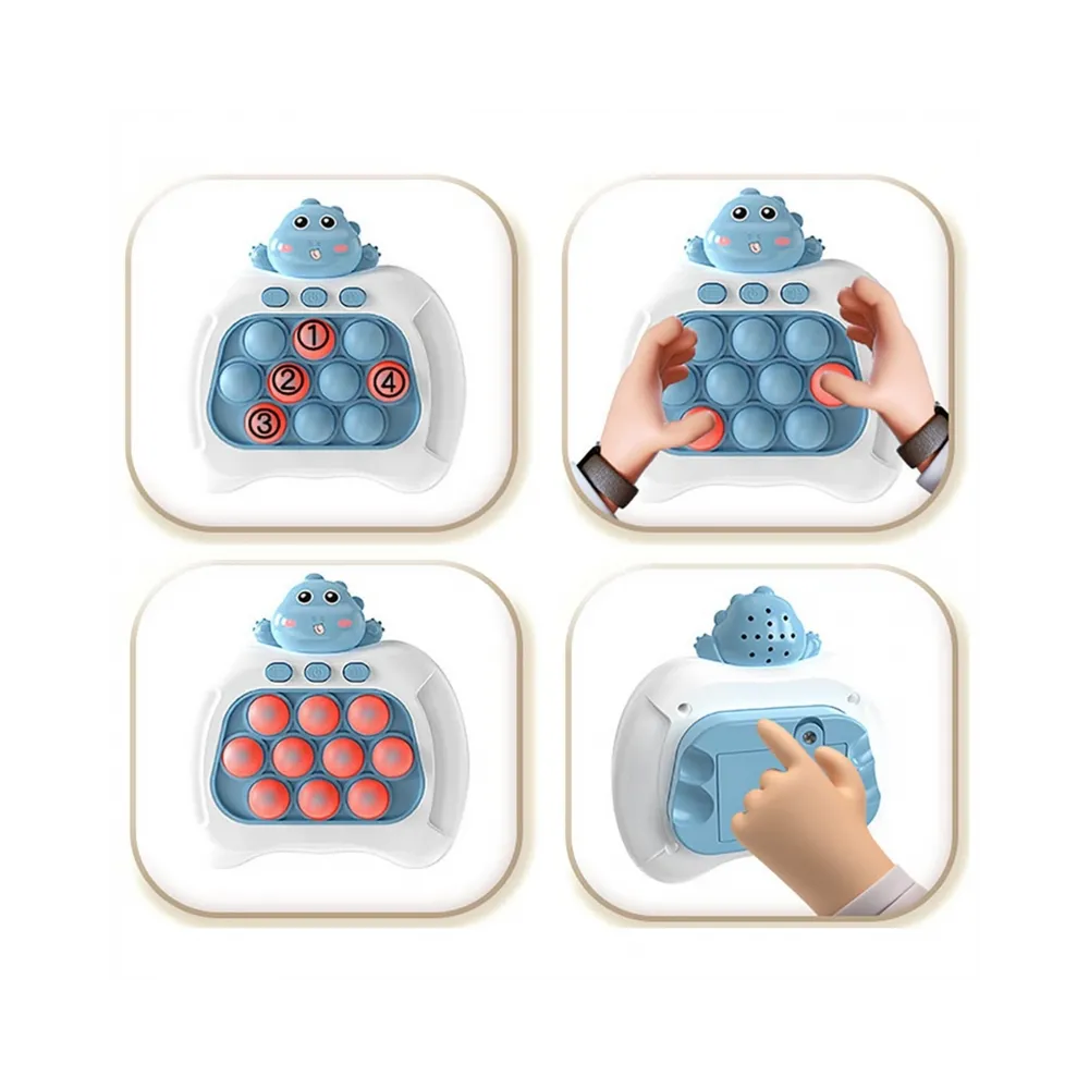 WOOPIE Gra POP IT Elektryczna Antystresowa Zręcznościowa Dinozaur Niebieski