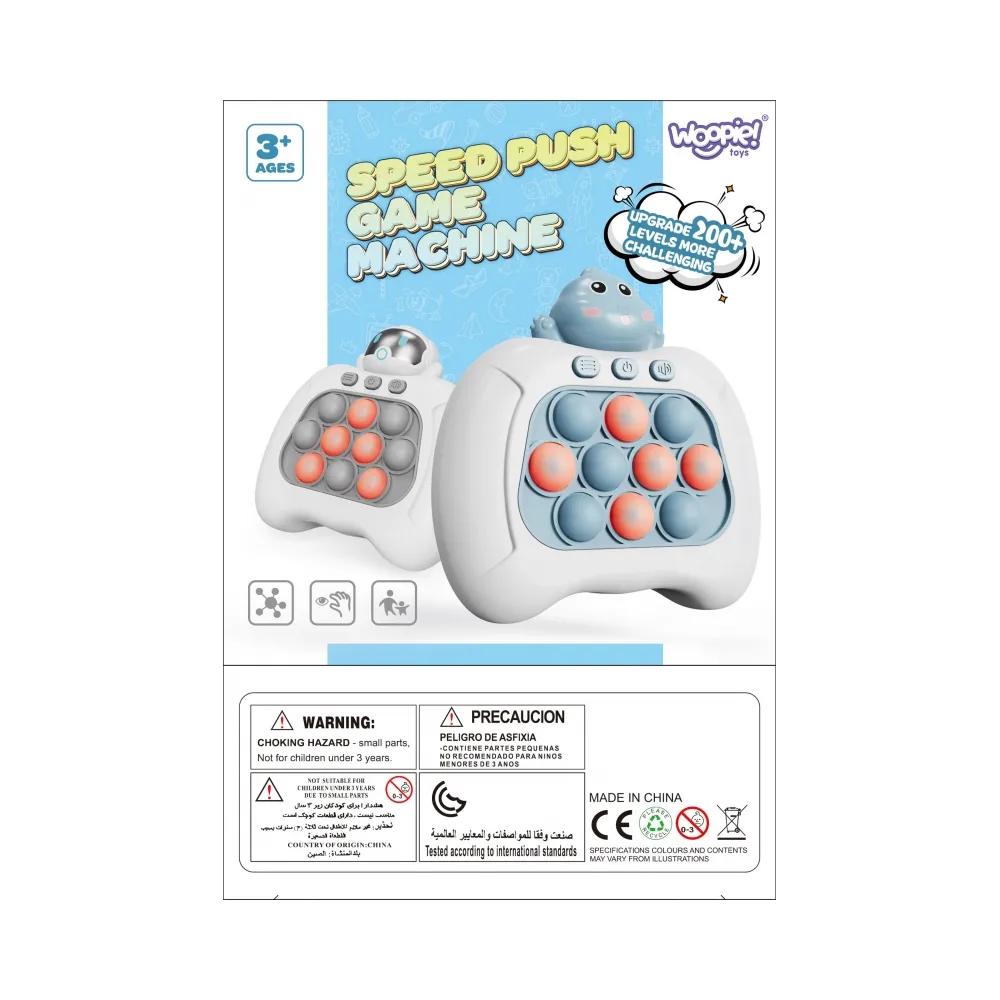 WOOPIE Gra POP IT Elektryczna Antystresowa Zręcznościowa Dinozaur Niebieski