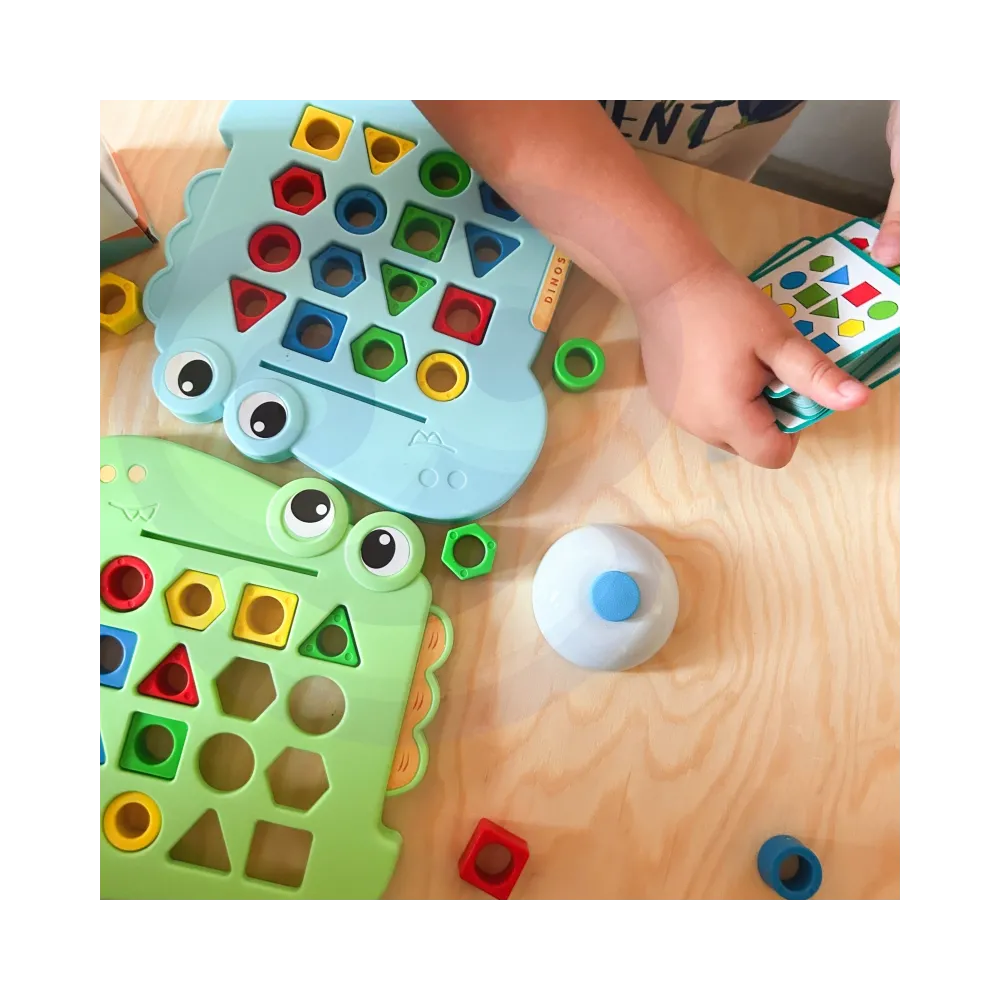 WOOPIE Układanka Montessori Dinozaur Gra Zręcznościowa Dopasuj Kształty