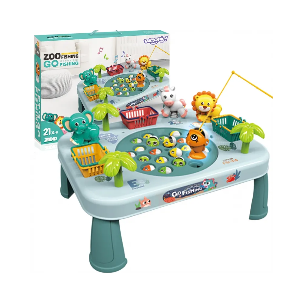 WOOPIE Gra Zręcznościowa Łowienie Ryb Interaktywny Stolik Zielony
