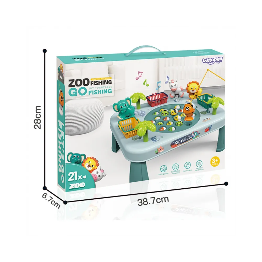 WOOPIE Gra Zręcznościowa Łowienie Ryb Interaktywny Stolik Zielony