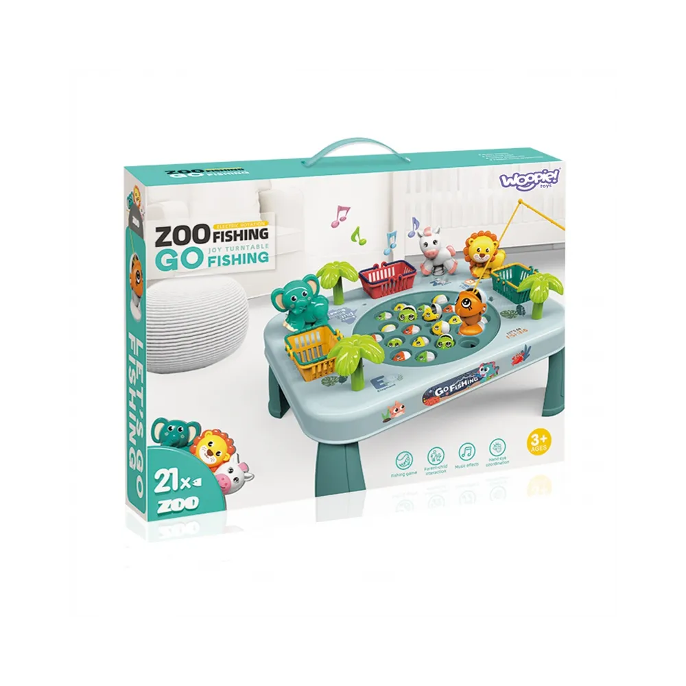 WOOPIE Gra Zręcznościowa Łowienie Ryb Interaktywny Stolik Zielony