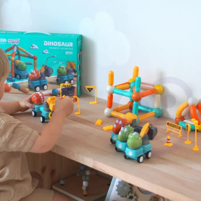 Magnetyczny zestaw dinozaurów - rozwijaj wyobraźnię